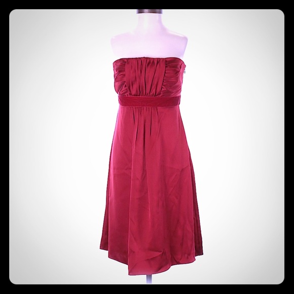 Banana Republic Dresses & Skirts - Banana republic strapless red silk dress